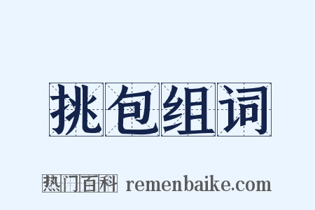 挑包组词是什么意思的图片